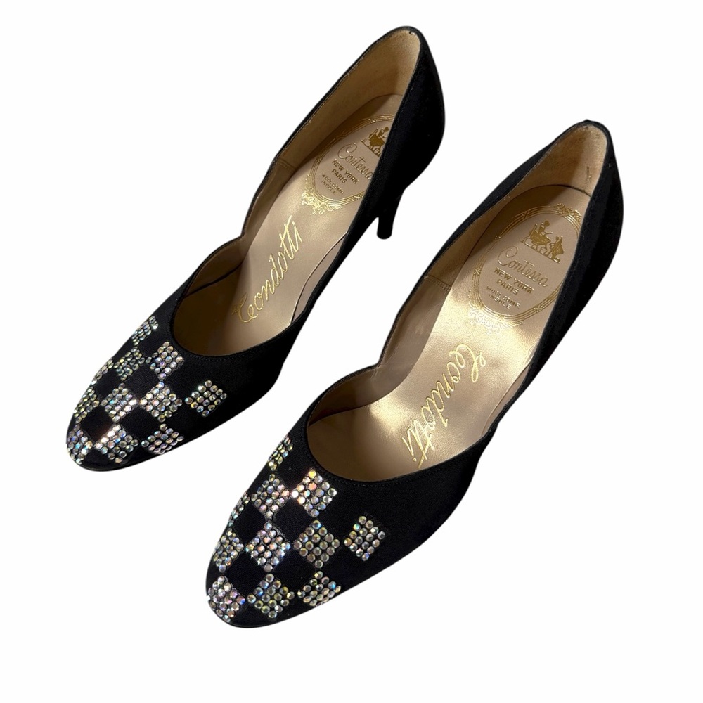 CONDOTTI VINTAGE RARE SEQUINED HEELS.